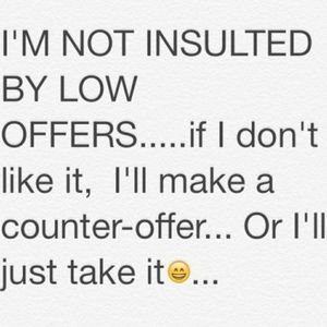 Feel free to make a offer